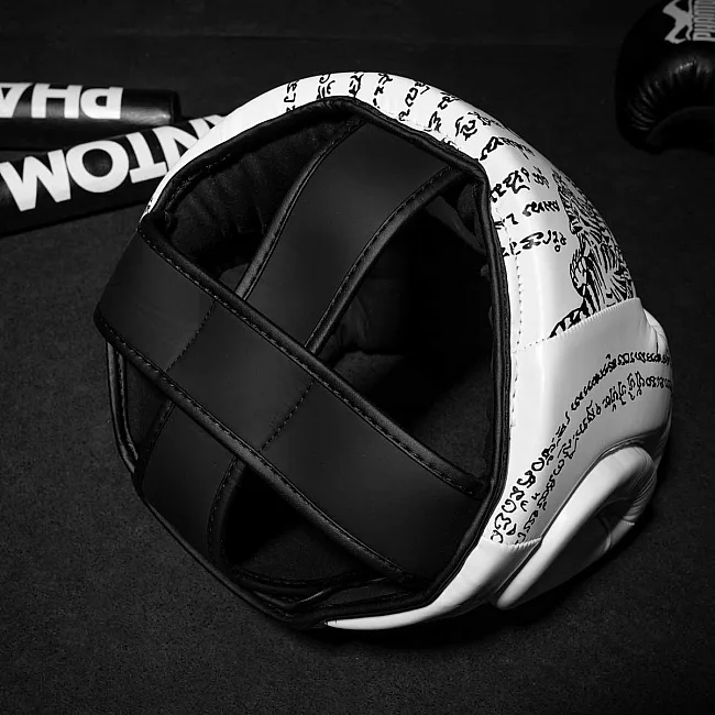 Боксерский шлем Phantom Muay Thai Full Face White (капа в комплекте)