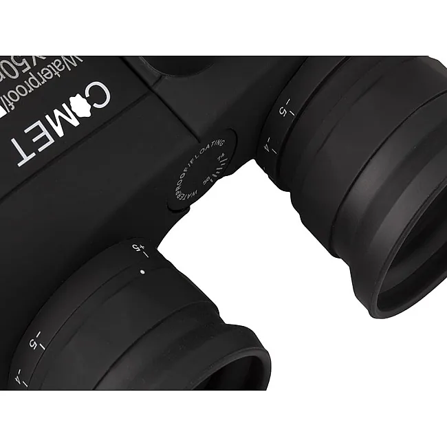 Бинокль COMET W27 (7x50) со встроенной шкалой дальномера waterproof, черный, в чехле