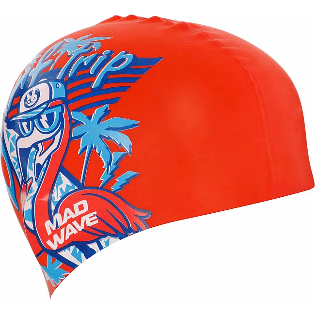 Шапочка для бассейна
 силиконовая юниорская MADWAVE
 Junior FLAMINGO M057206 (Красный)