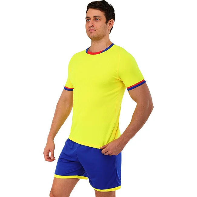 Футбольная форма комплект футболка и шорты LIDONG JG-6319 4XS-XXL (Оранжевый-черный)