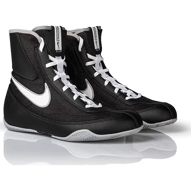 Боксерки для бокса NIKE Machomai 2.0 Black White-Wolf Grey