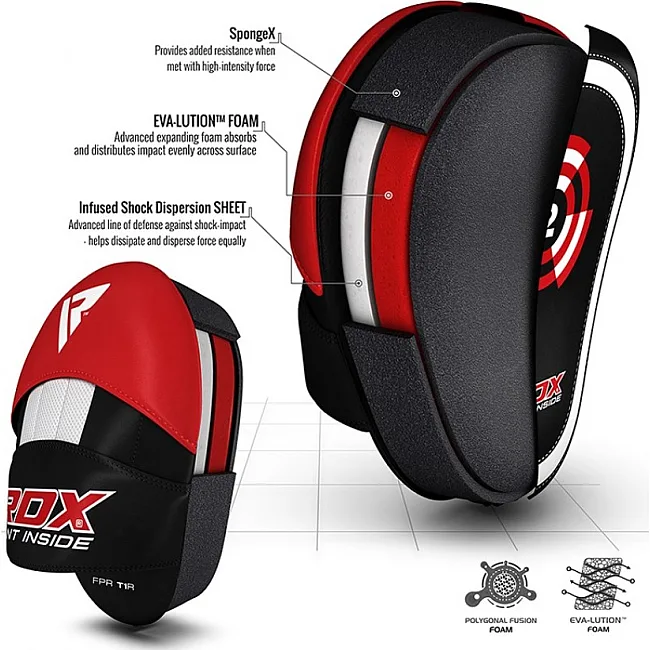 Боксерські лапи RDX Gel Focus Red