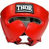 Боксерский шлем без подбородка THOR 716 PU / красный