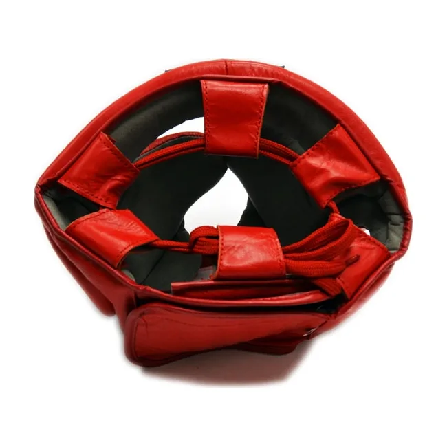 Боксерский шлем без подбородка THOR 716 PU / красный