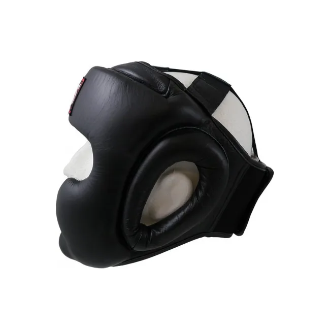 Боксерский шлем Twins Full Face Head Gear Premium Leather Elastic Straps