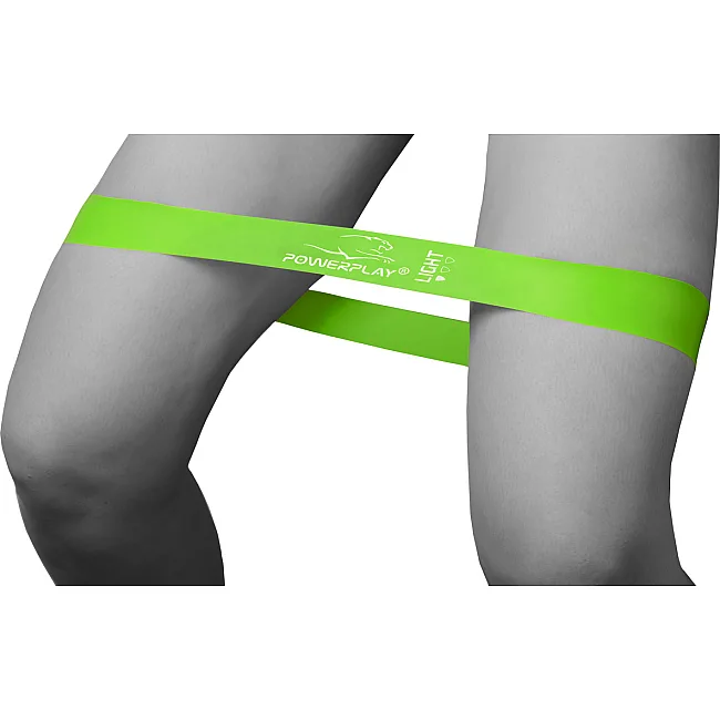 Фитнес резинка POWERPLAY 4114 Mini Power Band 0.8мм. Light Зеленая (5.5кг)