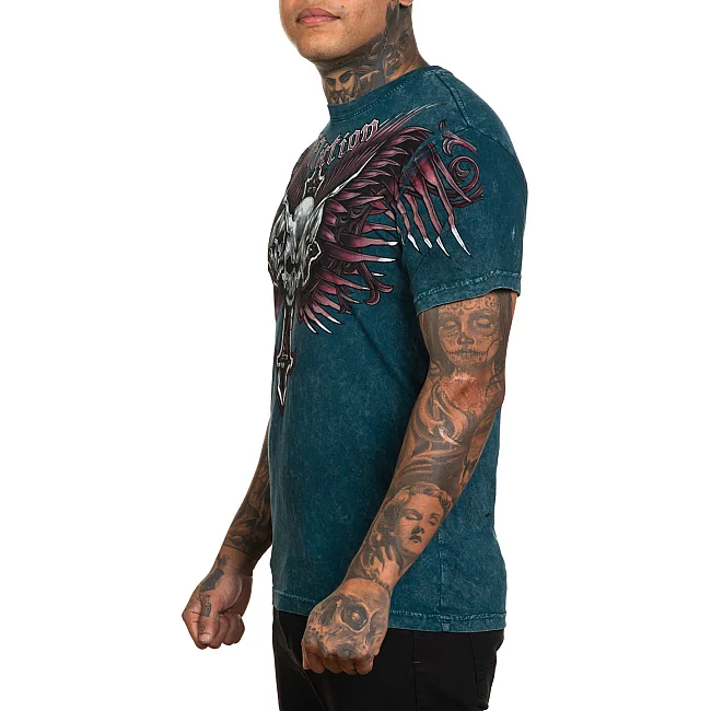 Футболка мужская Affliciton Hyper Speed Tee Atlantic Deep Lava Wash