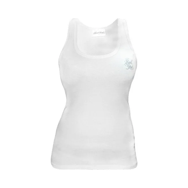 Майка женская Bad Girl Ribbed Vest White-Blue