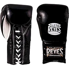 Перчатки для бокса CLETO REYES Leather with Lace Black