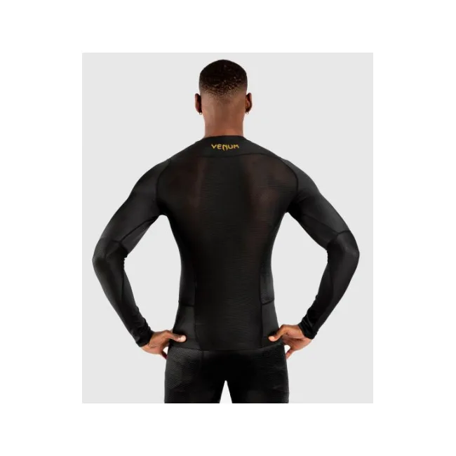 Рашгард з довгим рукавом VENUM G-Fits Black Gold