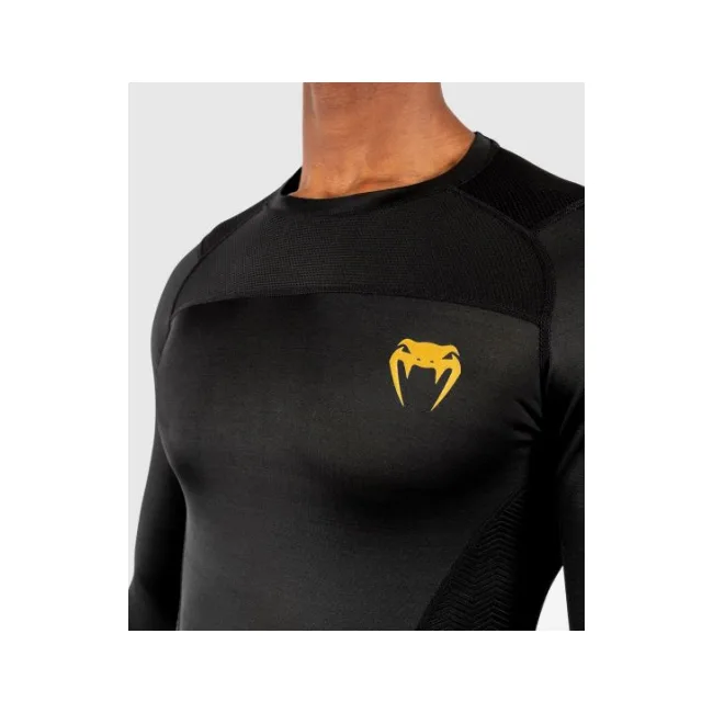 Рашгард з довгим рукавом VENUM G-Fits Black Gold