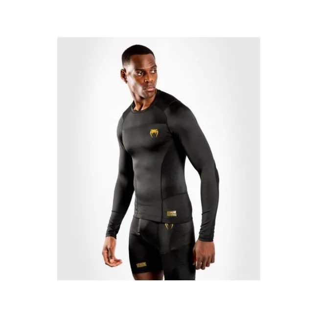 Рашгард з довгим рукавом VENUM G-Fits Black Gold