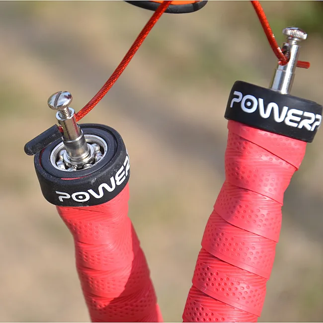 Скоростная скакалка на подшипниках POWERPLAY 4208 Fitness Красная (3м)