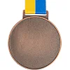 Медаль спортивная с лентой SP-SPORT UKRAINE с украинской символикой C-6826 (Бронзовый)