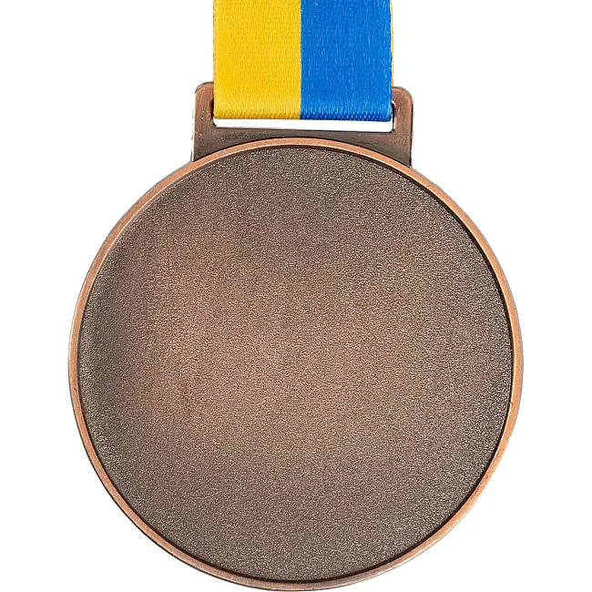Медаль спортивная с лентой SP-SPORT UKRAINE с украинской символикой C-6826 (Бронзовый)