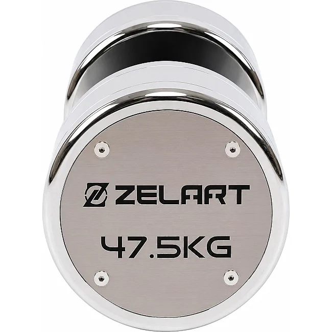 Гантель професійна сталева хромована ZELART TA-7048-47_5 (Хром)