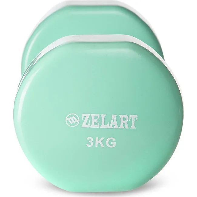 Гантели для фитнеса виниловые ZELART Beauty TA-5225-3 (Черный)
