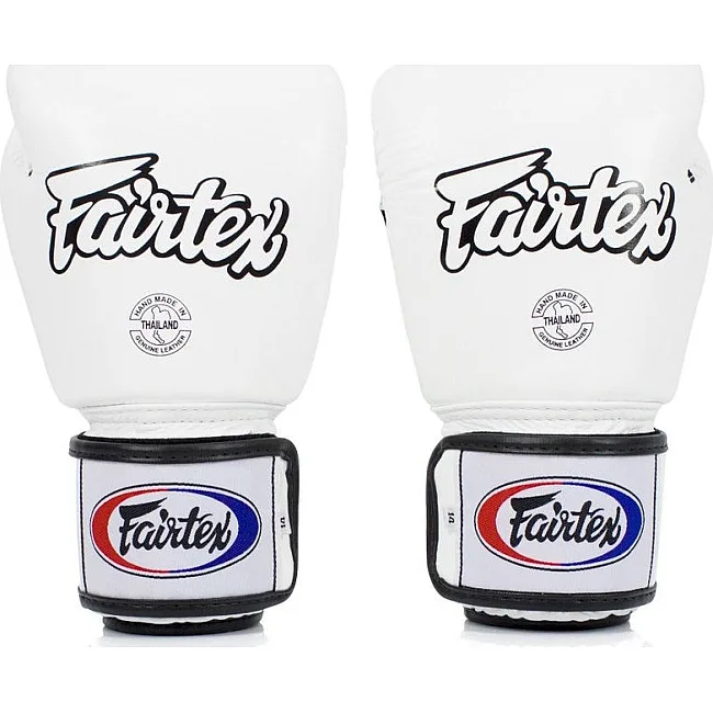 Боксерские перчатки Fairtex BGV1 White (бинты в комплекте)