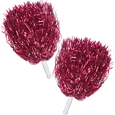 Помпони блискучі для чирлідингу з ручками SP-SPORT Pom-Poms CH-4878 2шт (Червоний)