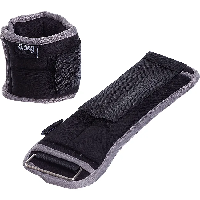 Утяжелители для ног и рук SP-SPORT FI-130 см2-1 2x0,5кг (Черный-серый)
