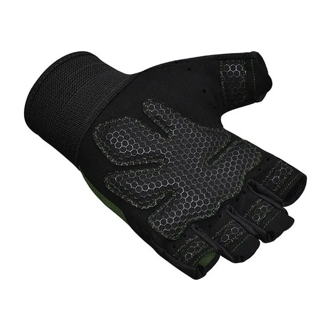 Рукавички для фітнесу RDX W1 Half Black Plus