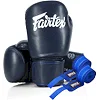 Боксерские перчатки Fairtex BGV27 Blue (бинты в комплекте)