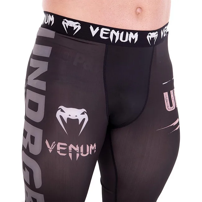 Костюм компрессионный мужской рашгард лонгслив и штаны VENUM
 UNDRGBND 9510-9610 (Черный)