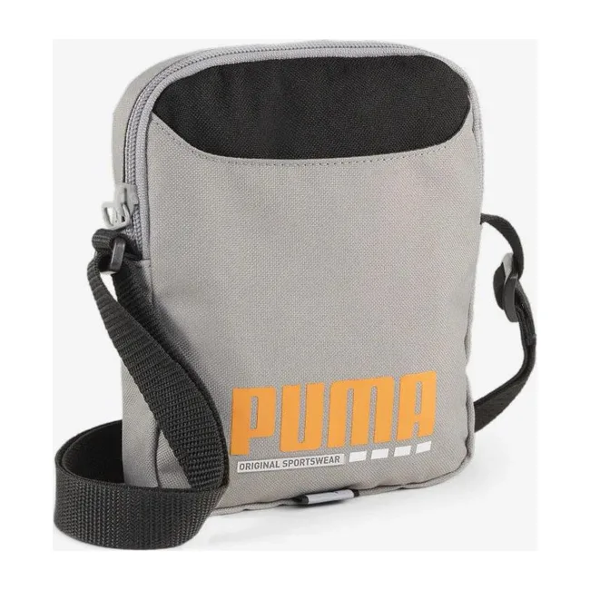 Сумка PUMA Plus Portable 1,5L черная, серая 15х3,5х19 см
