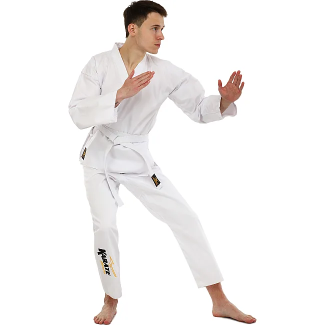 Кимоно для карате куртка штаны и пояс MIZANO KT07A
 110-180см