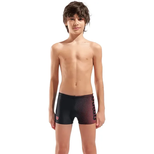 Плавки-шорты для мальчиков Arena DIM LIGHT SWIM SHORT черный, коралловый