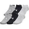 Носки UNDER ARMOUR Essential No Show 6pk белый, серый, черный