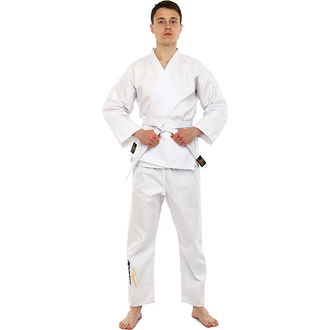 Кимоно для карате куртка штаны и пояс MIZANO KT07A
 110-180см