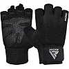 Рукавички для фітнесу RDX W1 Half Black Plus