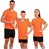 Футбольная форма комплект футболка и шорты LIDONG JG-6319 4XS-XXL (Оранжевый-черный)