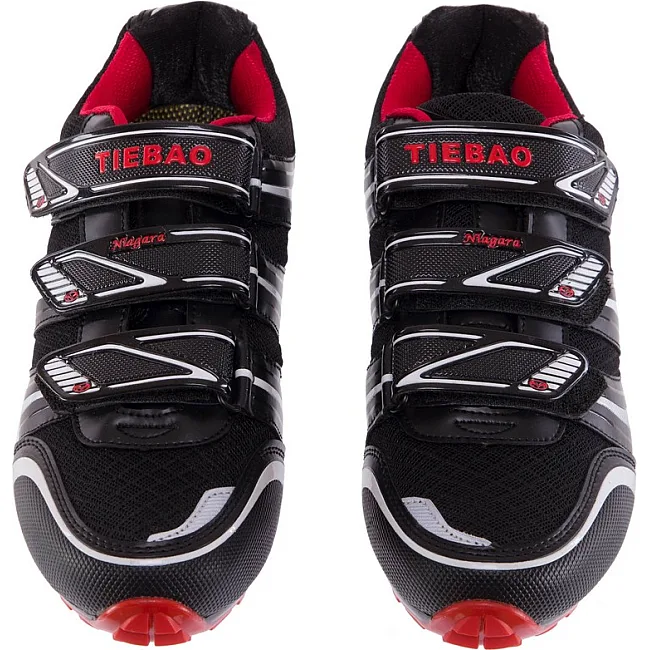 Велотуфли мужские контактные MTB TIEBAO MAGARA TO-9854 41-46 (Черный-красный)