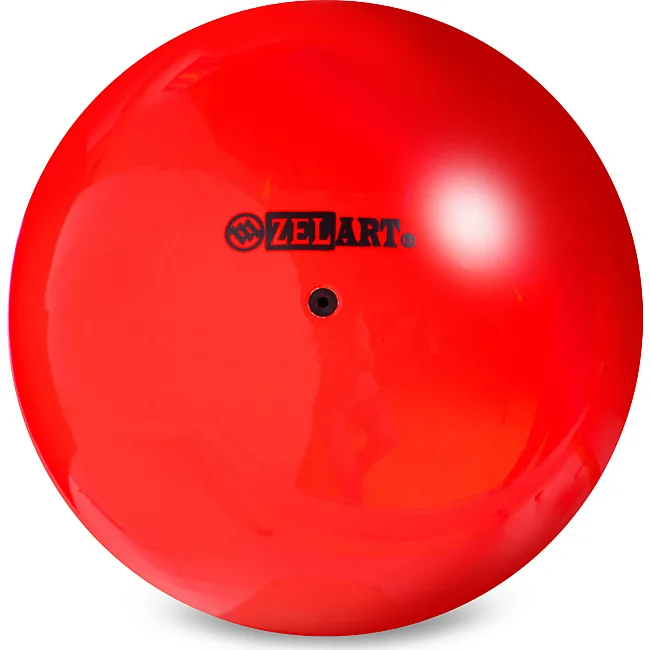 Мяч для художественной гимнастики ZELART RG150 см ø15см (Оранжевый-красный)