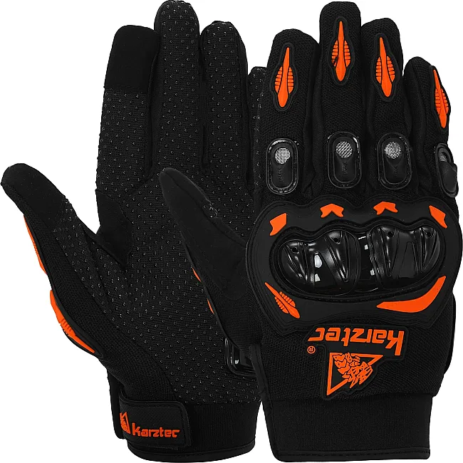 Мотоперчатки RACING BIKER SC-04 (Черный-оранжевый)