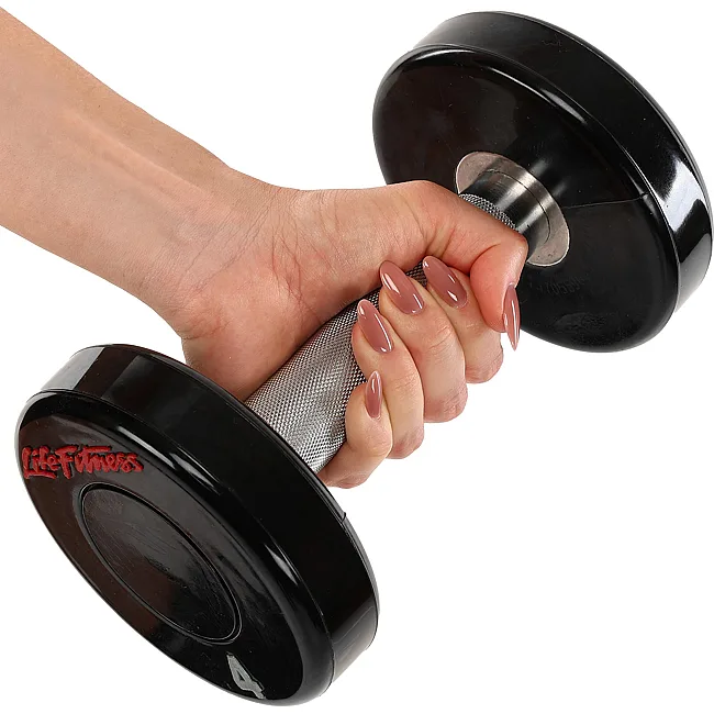 Гантель профессиональная
 с полиуретановым покрытием LIFE FITNESS SC-80081-4 1шт 4кг