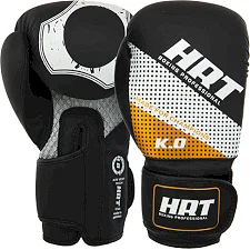 Рукавички для боксу PU HARD TOUCH BO-8469 (Чорний-золотий)