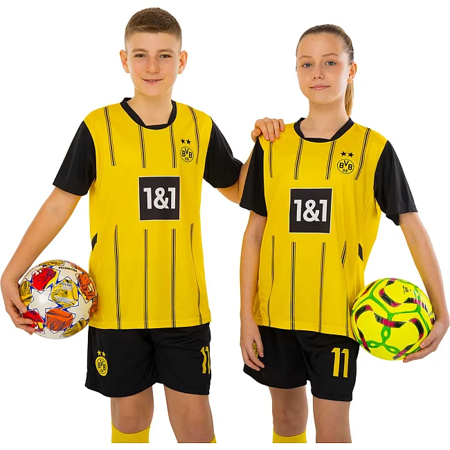 Дитяча футбольна форма
 із символікою футбольного BORUSSIA DORTMUND домашня 2025 SP-SPORT

 CO-4652 20-30 (Жовтий-чорний)