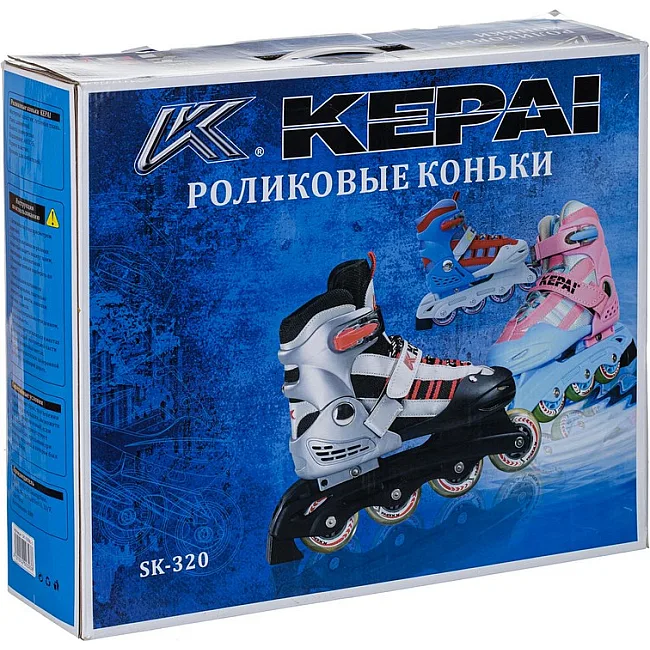 Ролики раздвижные детские KEPAI SK-320BL 28-39 (Синий-красный)