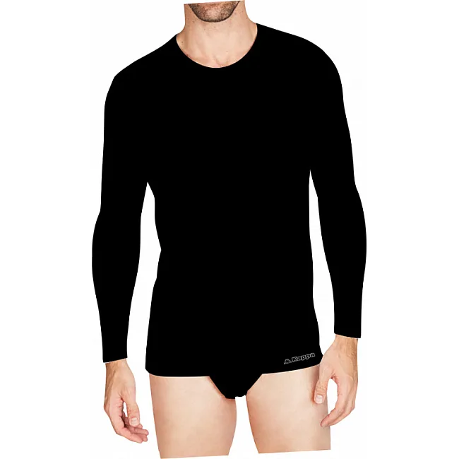 Мужская футболка с длинным рукавом T-shirt Manica Lunga Girocollo черный