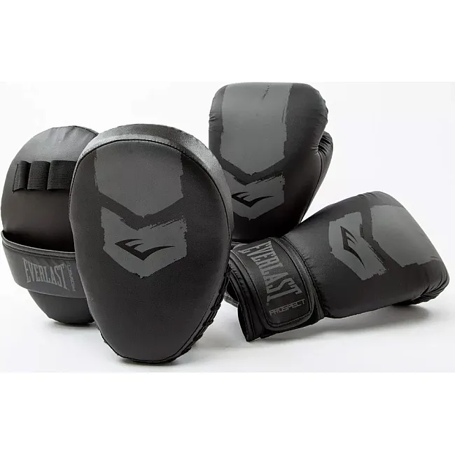 Комплект для боксу Everlast PROSPECT 2 MITT KIT чорний, сірий