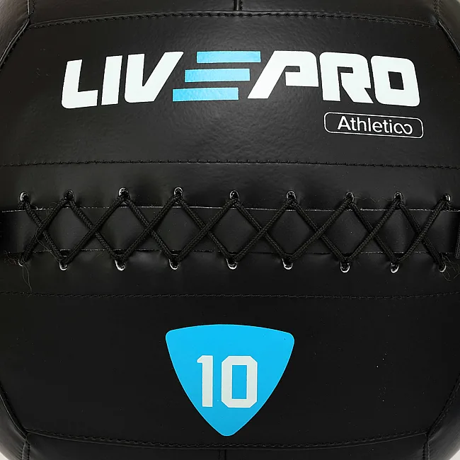 Мяч набивной медицинский для кроссфита WALL BALL LiveUp LP8103-10 10кг