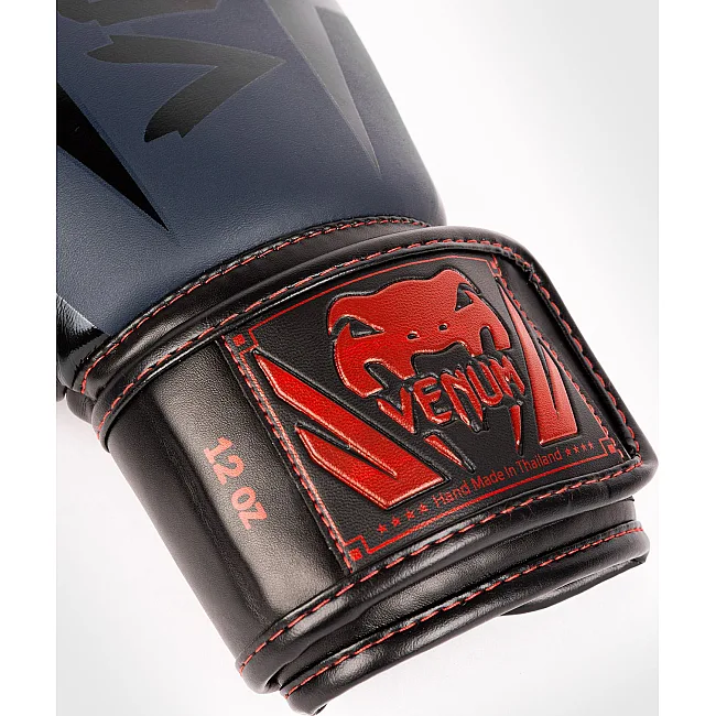 Перчатки для бокса VENUM Elite Navy Blue Black-Red