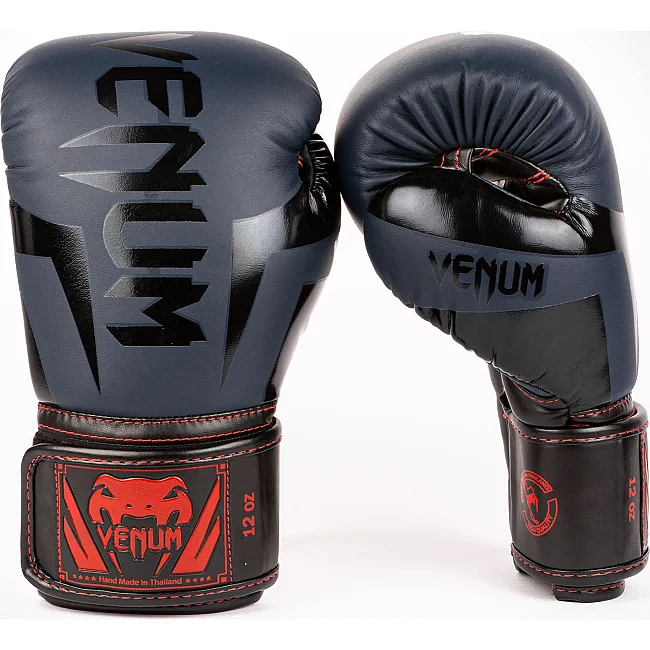 Перчатки для бокса VENUM Elite Navy Blue Black-Red