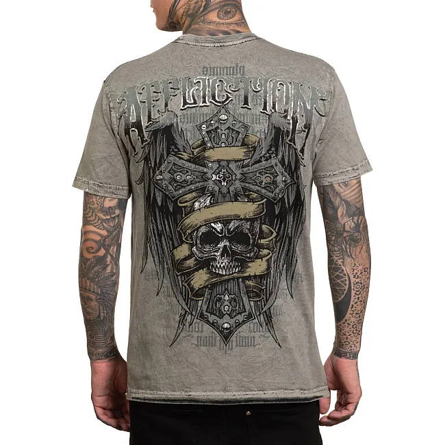 Двусторонняя футболка AFFLICTION Wage ChaУниверсальный Tee