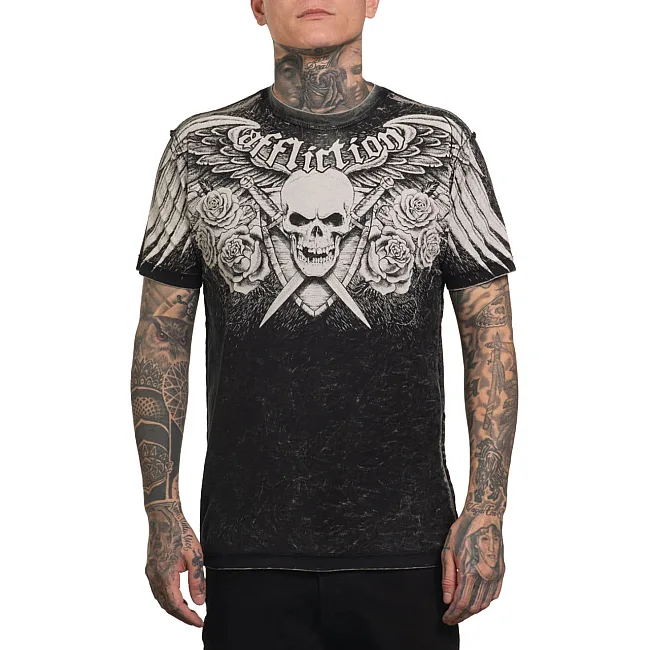Двусторонняя футболка AFFLICTION Wage ChaУниверсальный Tee