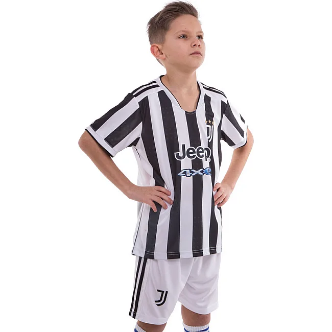 Футбольна форма дитяча із символікою клубу JUVENTUS домашня 2022 SP-PLANETA CO-3758 6-14 років