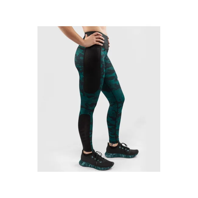 Жіночі штани Venum Defender Leggings Black Green